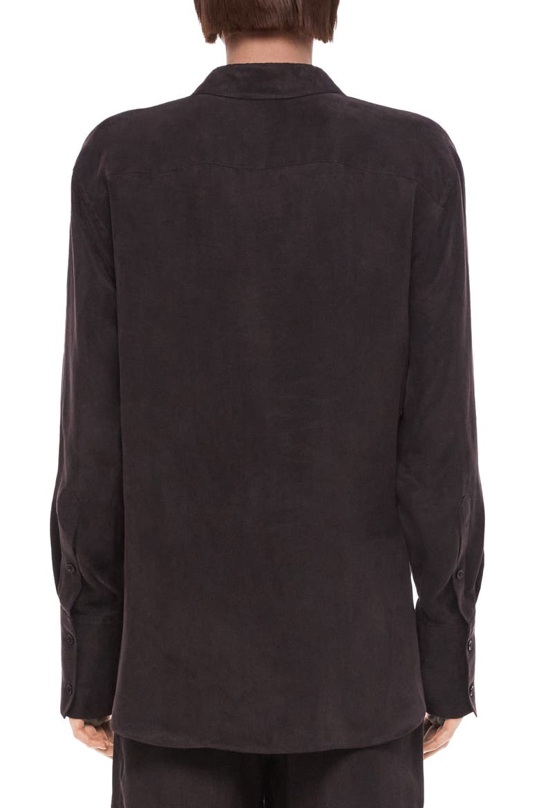 Fluid Drape Button Front Shirt, Alternate, color, TRUFFLE
