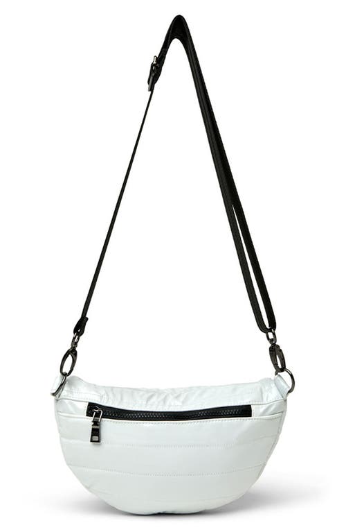 Think Royln Little Runaway Shoulder Bag In White Patent
