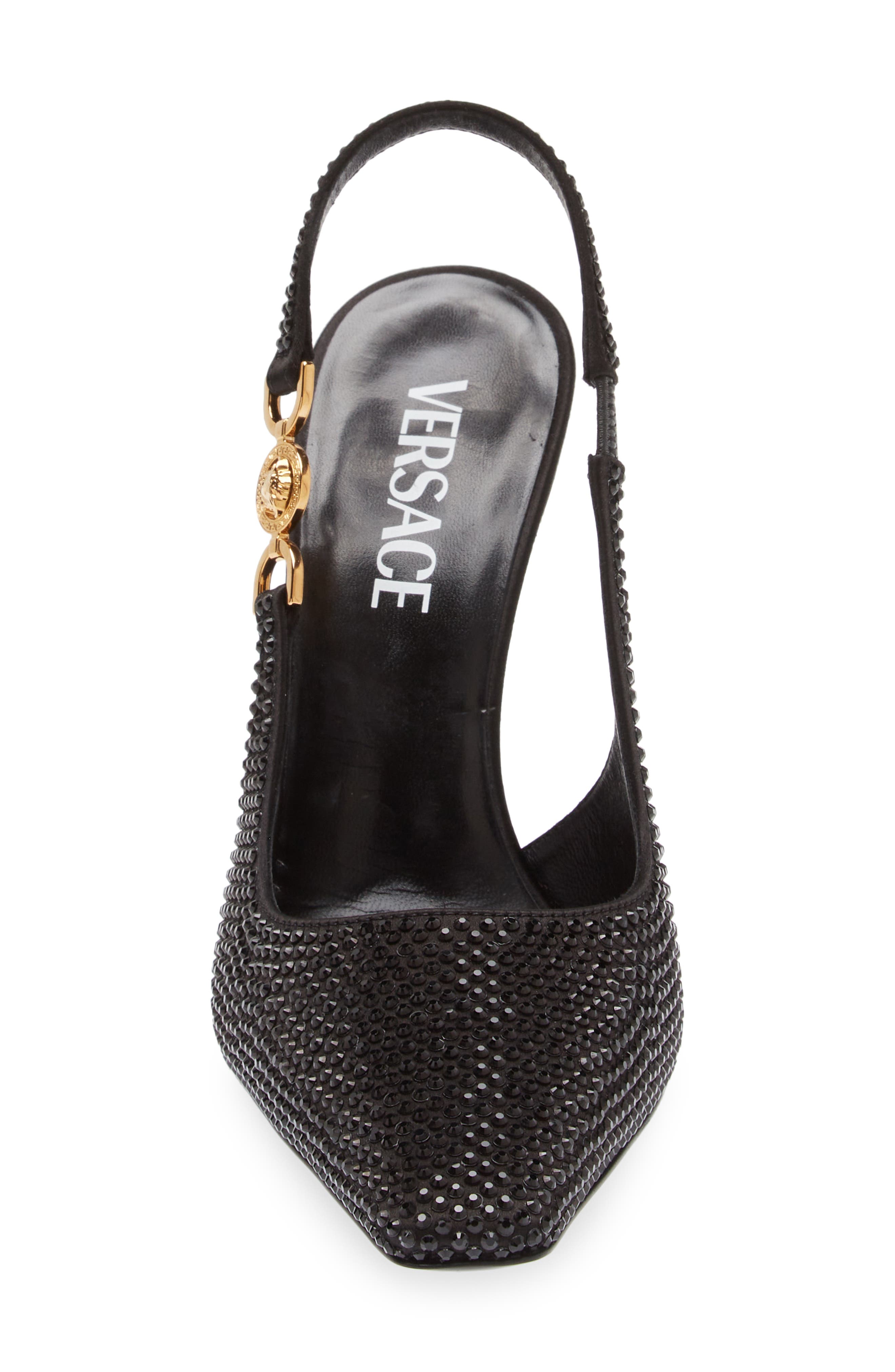 Versace Crystal Slingback Pump, Alternate, color, 