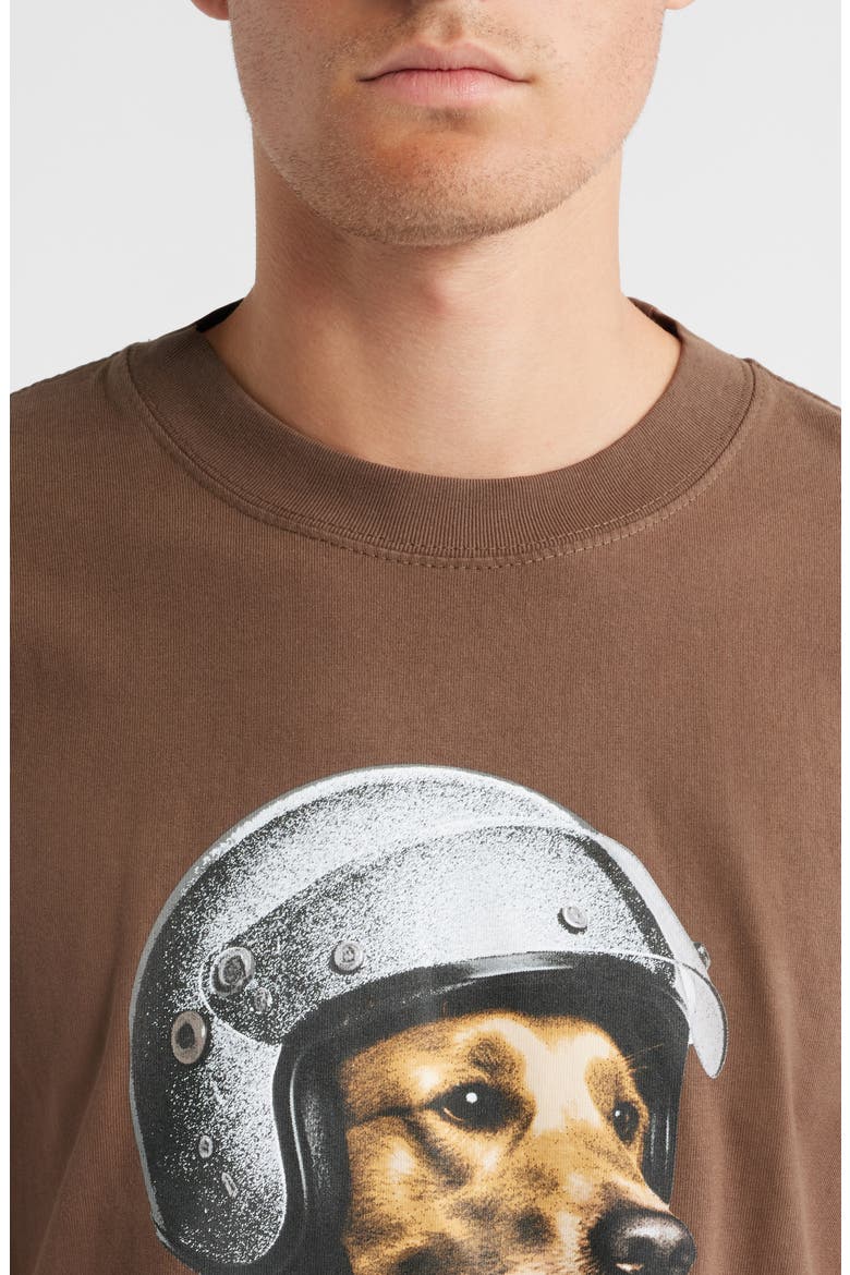 Retriever Racing Graphic T-Shirt, Alternate, color, HOLY BROWN