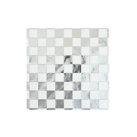 Checkered Cocktail Napkins
