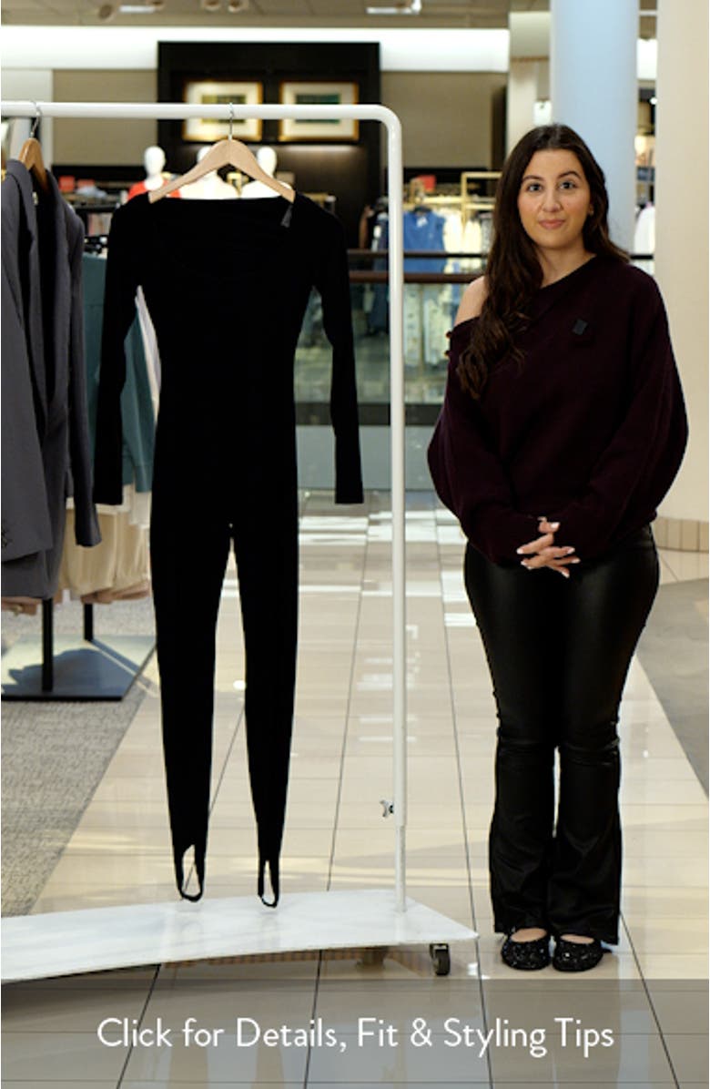 Naked Scoop Neck Long Sleeve Jumpsuit, sales video thumbnail