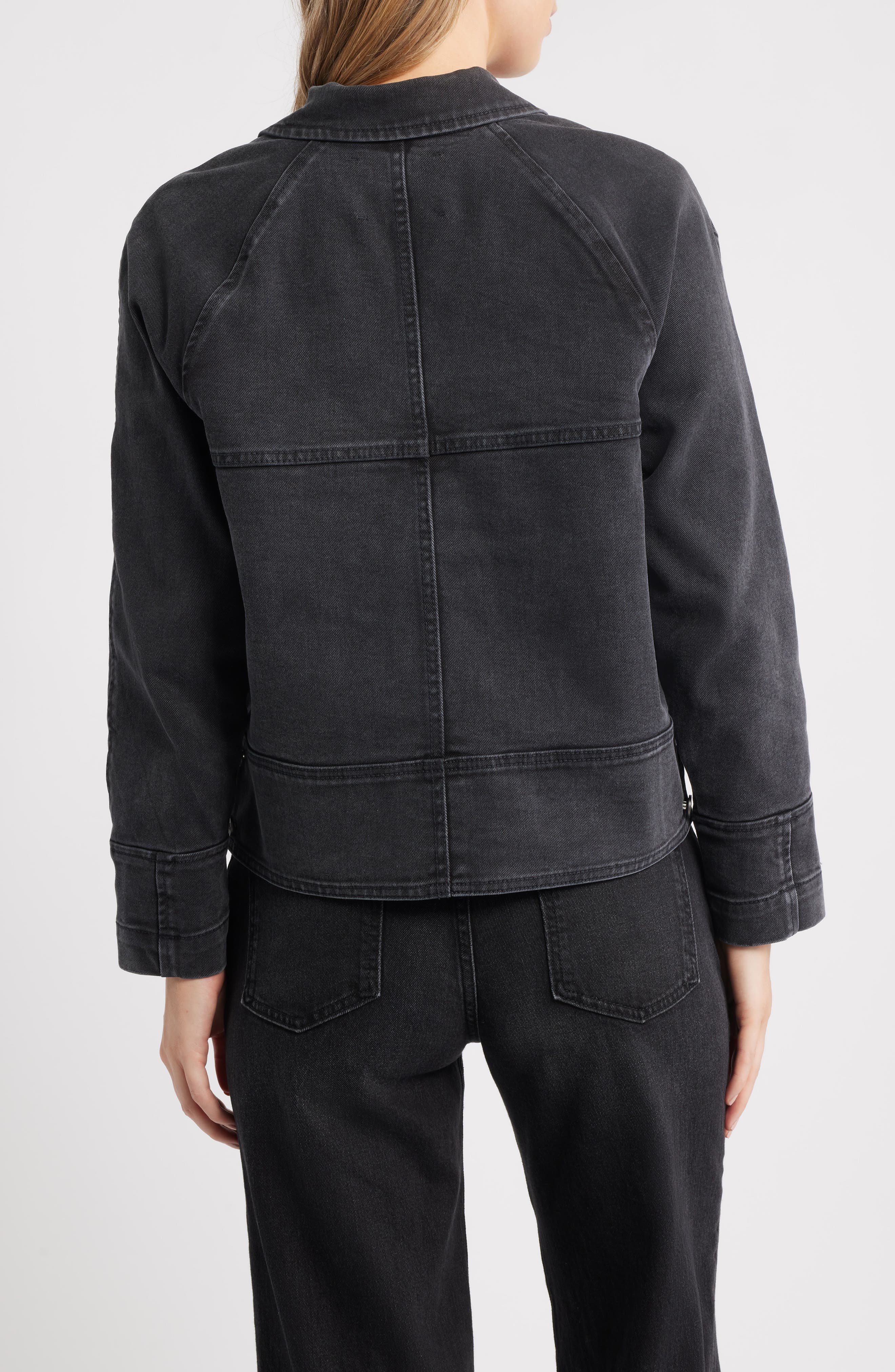 Spliced Denim Jacket - image 2