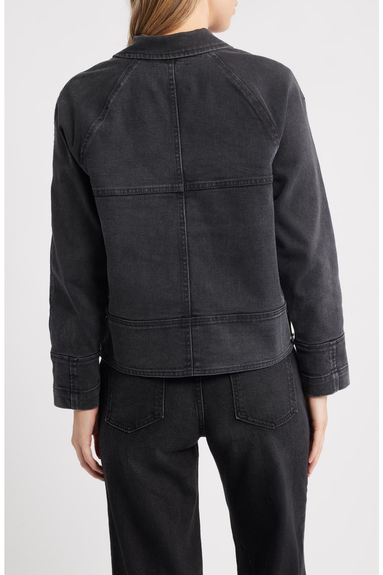 Spliced Denim Jacket, Alternate, color, DARK VINTAGE WASH