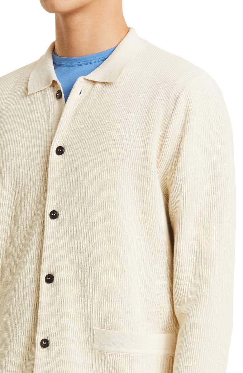Sunspel Men's Ribbed Egyptian Cotton Cardigan, Alternate, color, 