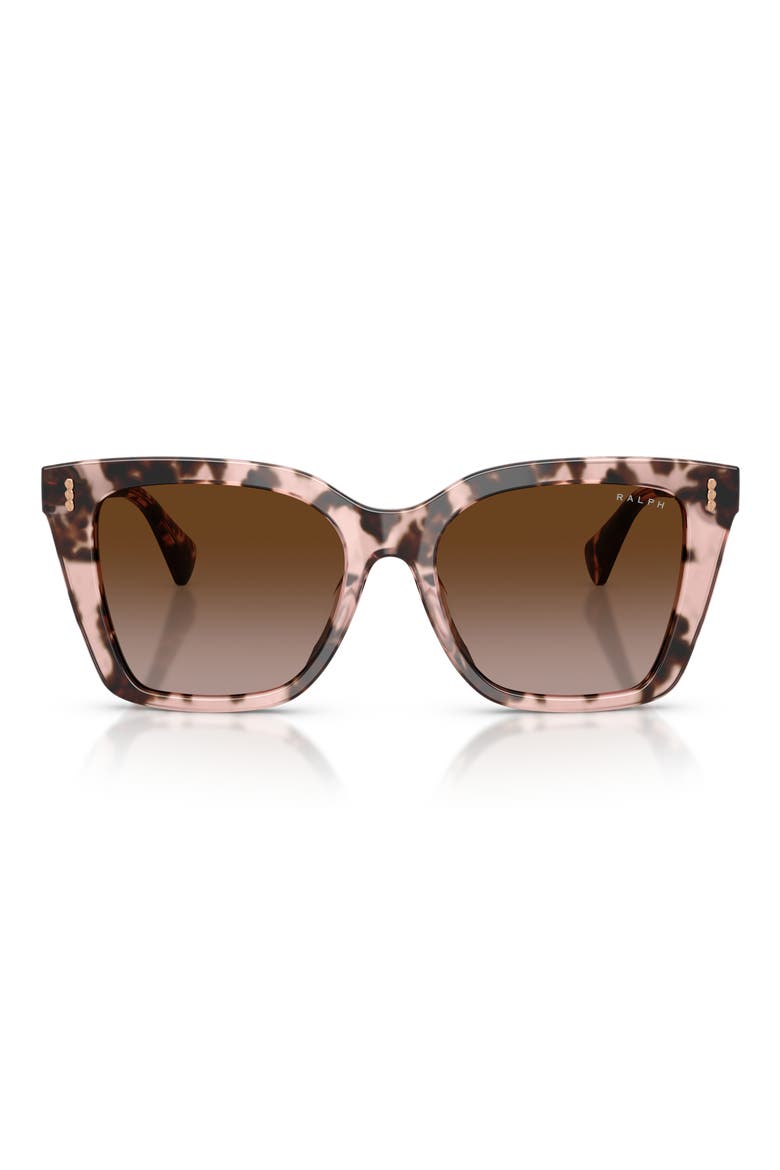53mm Square Sunglasses, Main, color, PINK HAVANA / GRADIENT BROWN