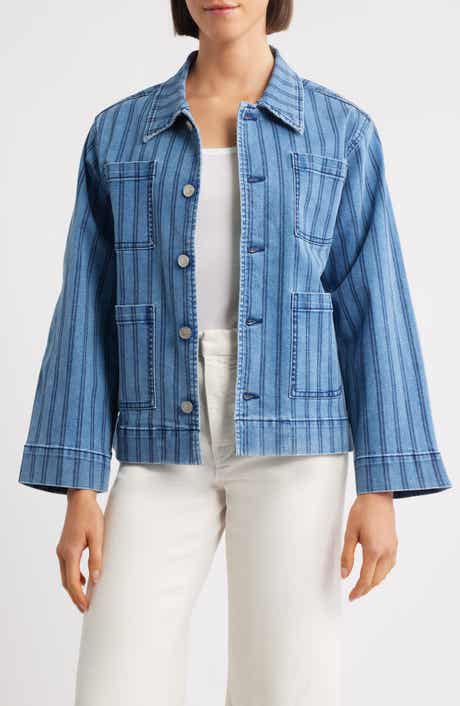 CITY BLUES Stripe Denim Jacket