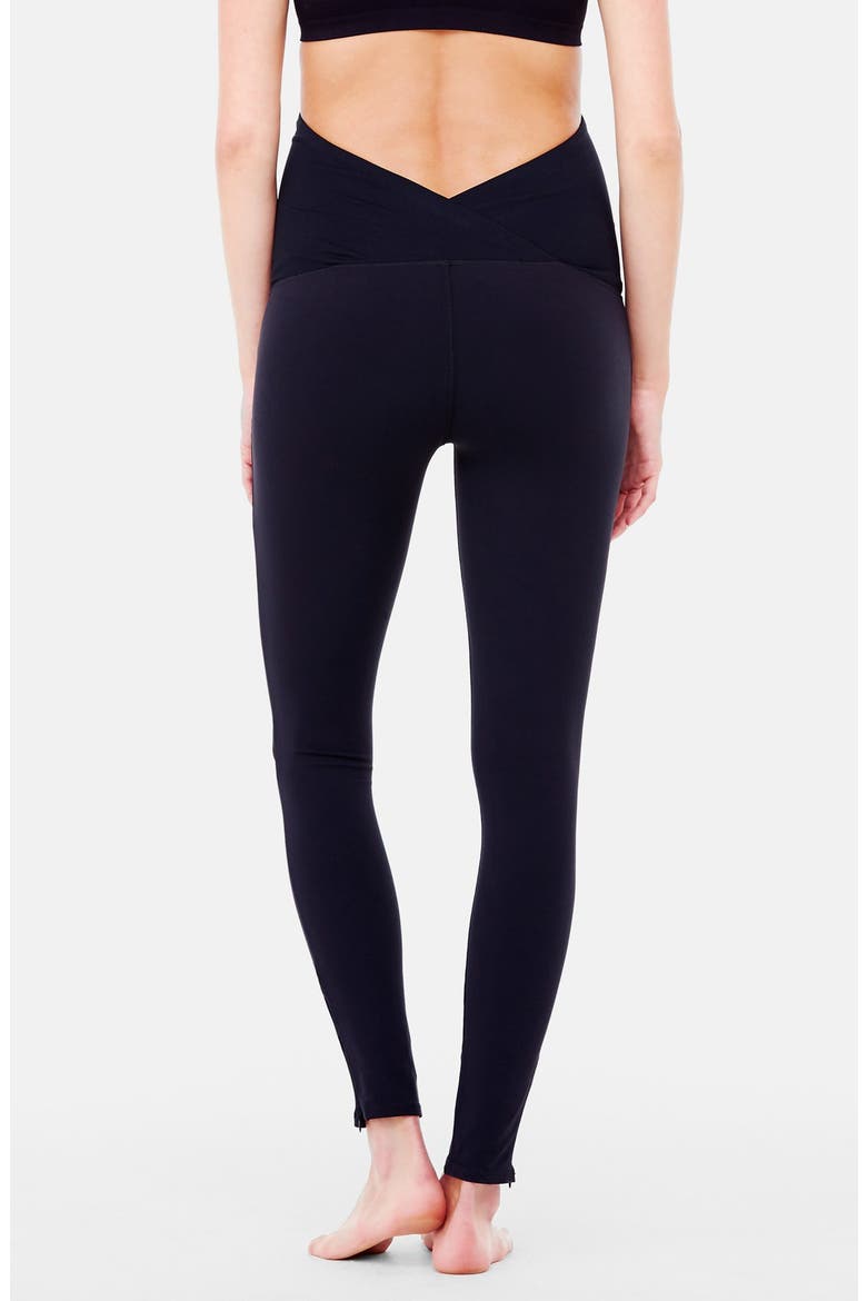 Ingrid & Isabel® Active Maternity Leggings with Crossover Panel®, Alternate, color, JET BLACK