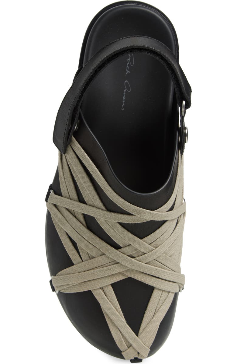 Rick Owens Megalace Granola Slingback Clog, Alternate, color, Black