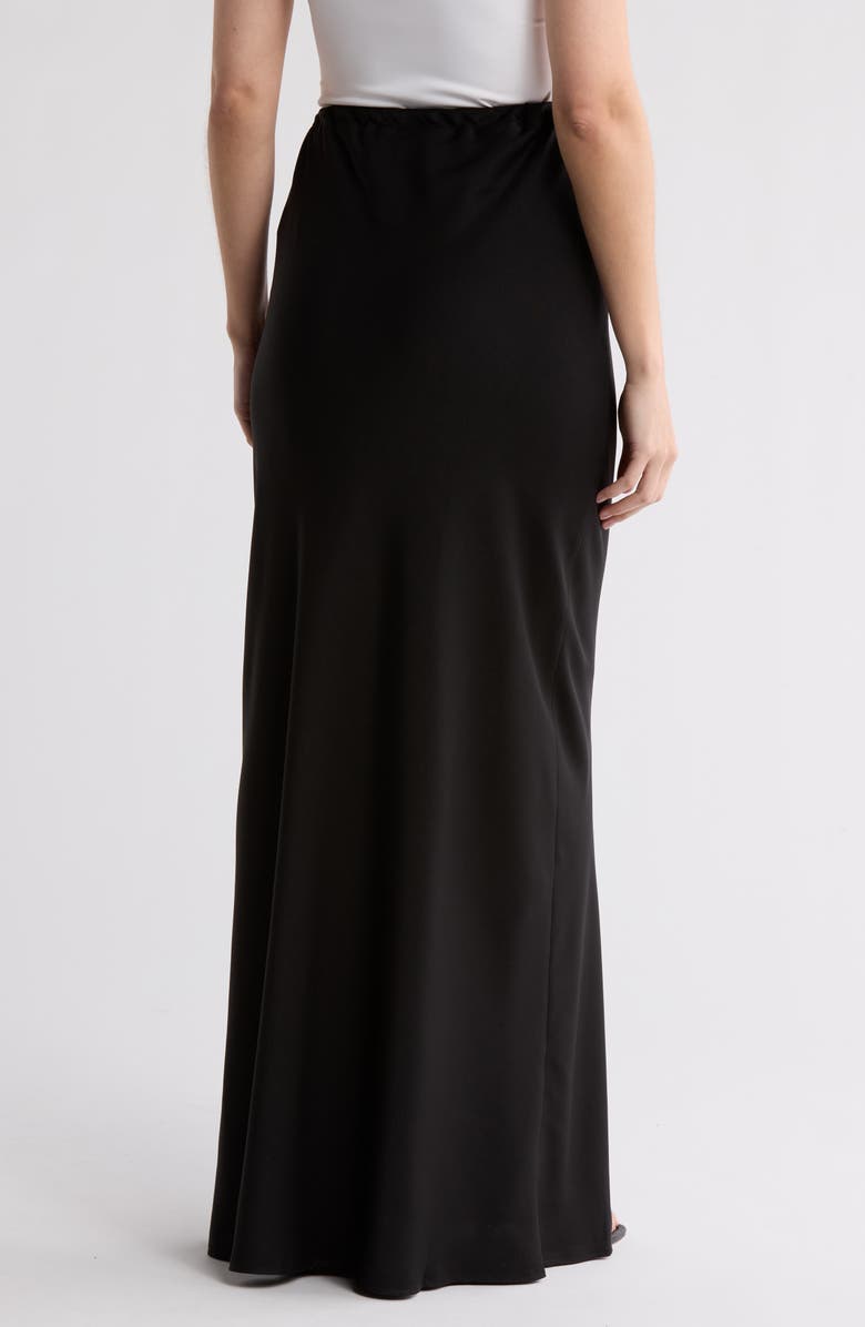 WAYF Drawstring Maxi Skirt, Alternate, color, Black