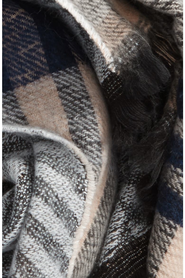 Reversible Blanket Scarf, Alternate, color, NAVY MULTI