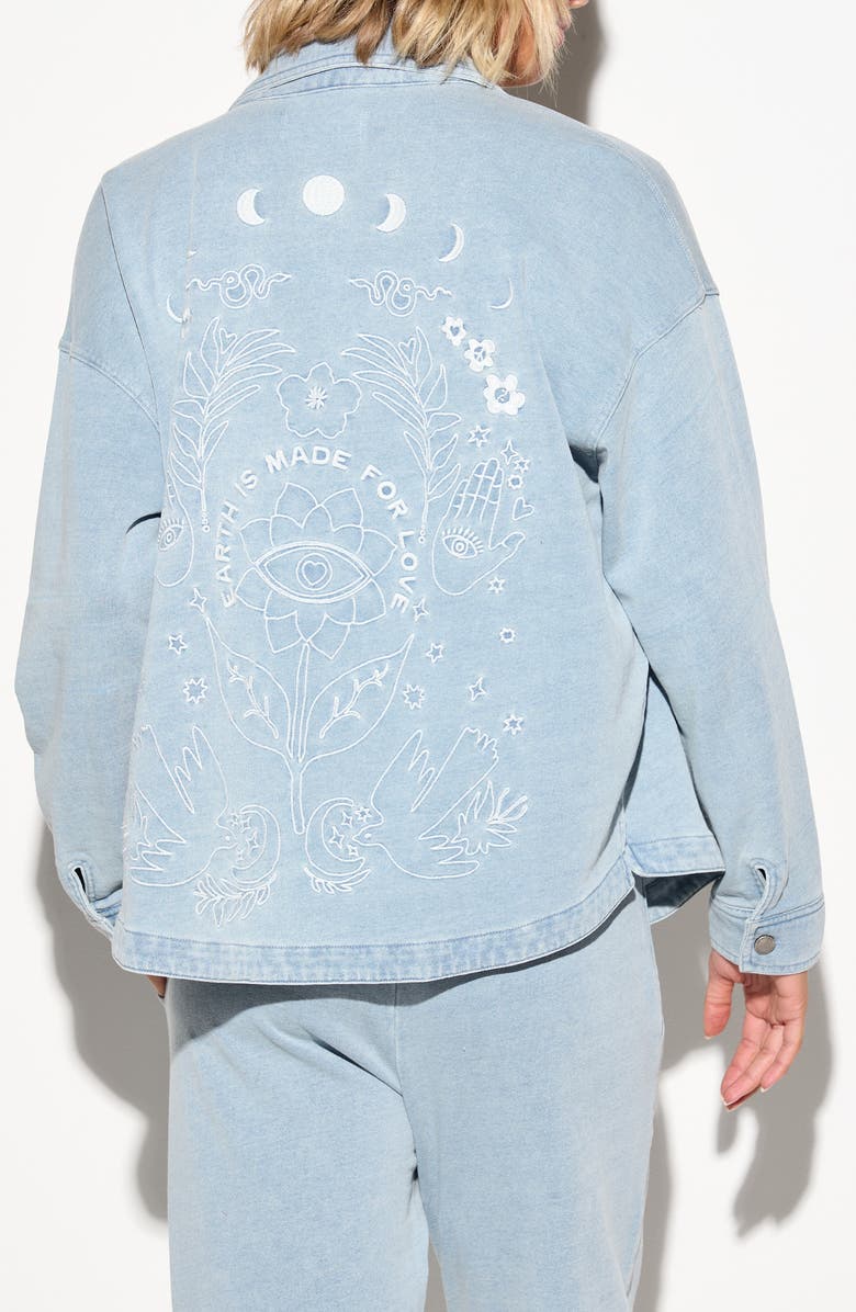 Spiritual Gangster Eye Bloom Sunny Button-Up Shirt, Alternate, color,