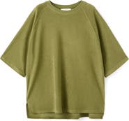 MANGO Cotton Blend Terry Pajama Top