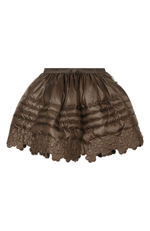 Cecilie Bahnsen X The North Face Quilted Down Skirt In Brown