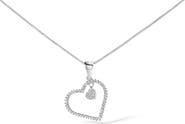 Haus of Brilliance 925 Sterling Silver 1/3ct TDW Diamond Heart Pendant Necklace