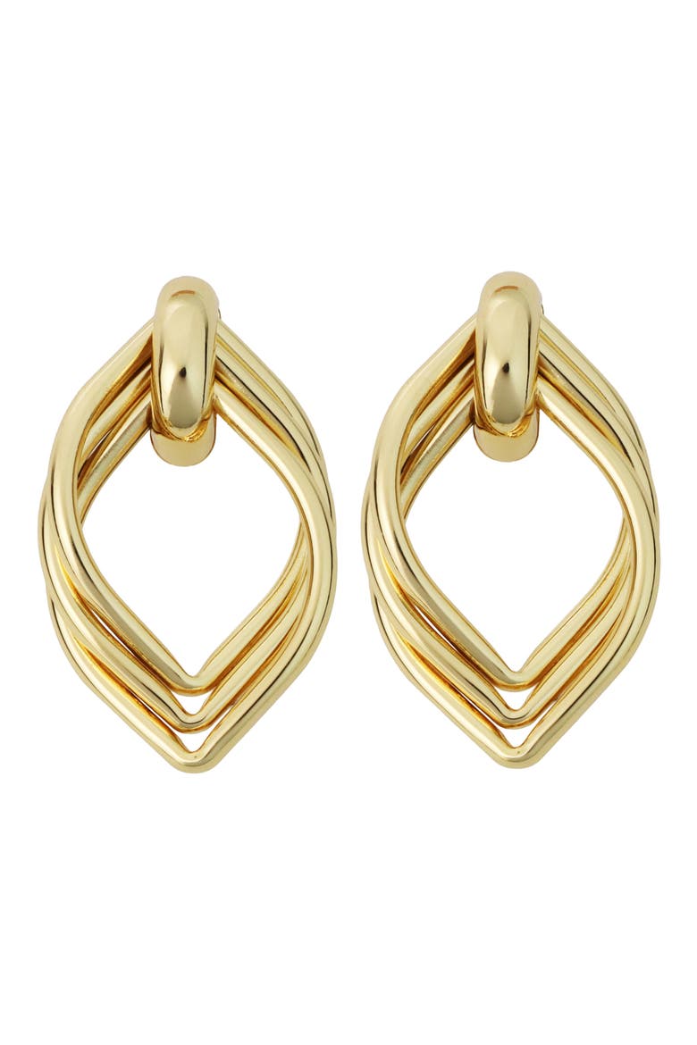 Marquis Doorknocker Drop Earrings, Main, color, GOLD