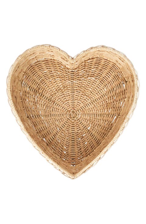 Provence Rattan Heart Tray
