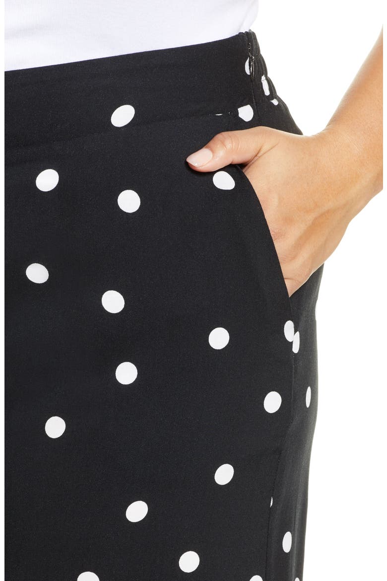 Gibson x International Women's Day The Mom In Style Crop Wide Leg Pants, Alternate, color, BLACK/ WHITE DOT