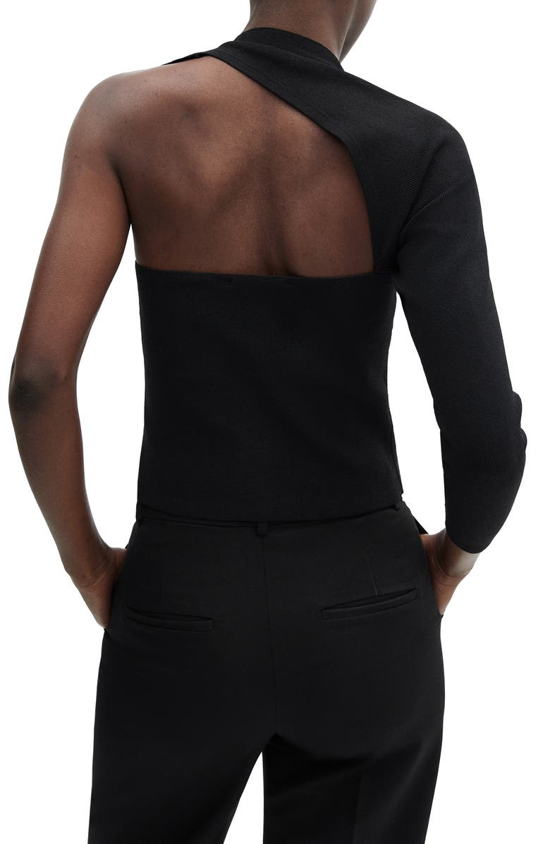 MANGO Asymmetric Cutout Knit Top, Alternate, color, 