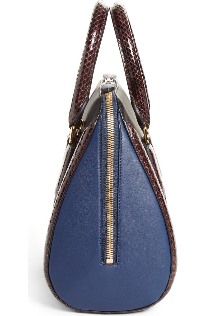 McQueen Alexander McQueen Medium Heroine Calfskin & Genuine Snakeskin Satchel, Alternate, color,