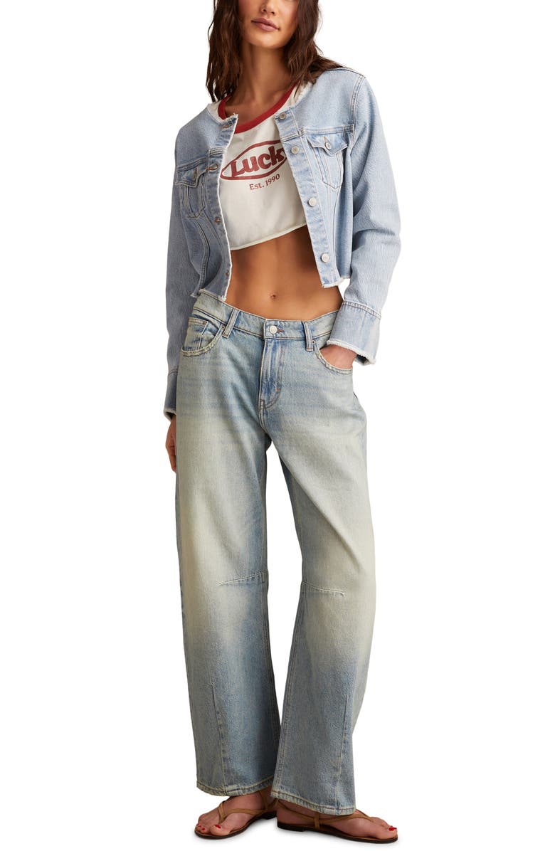 Lucky Brand Barrel Wide Leg Jeans, Alternate, color, Saddle Up Wash