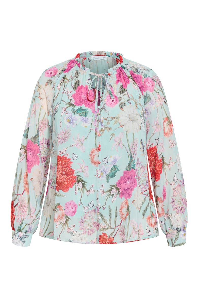 Sienna Botanique Print Shirt, Alternate, color, MINT BOTANIQUE