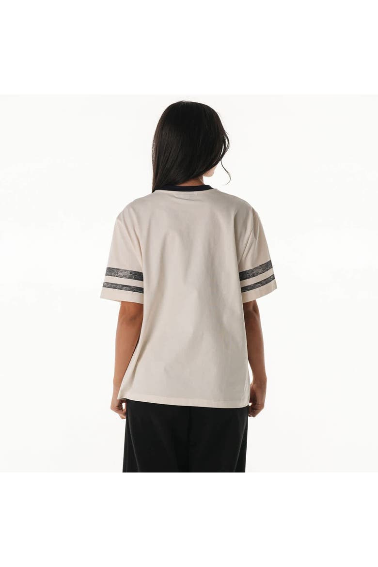 Women's The Wild Collective  Cream Pittsburgh Steelers Vintage Drop Shoulder Oversized Boyfriend T-Shirt, Alternate, color, Cream