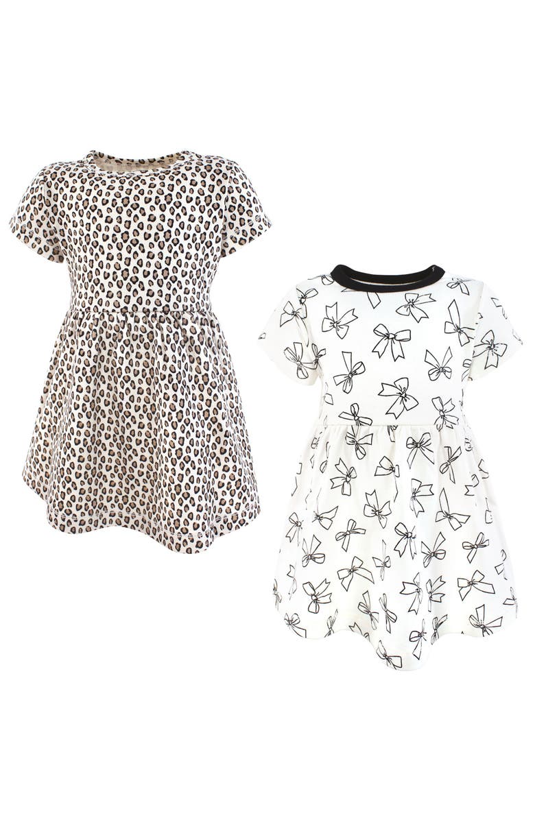 Hudson Baby 2Pk Baby Dress Set, Main, color, Bows And Leopard