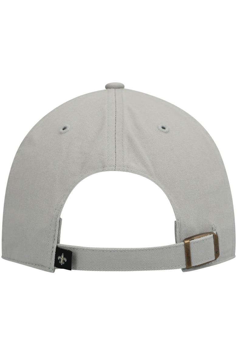 Men's '47 Gray New Orleans Saints Clean Up Adjustable Hat, Alternate, color, Gray