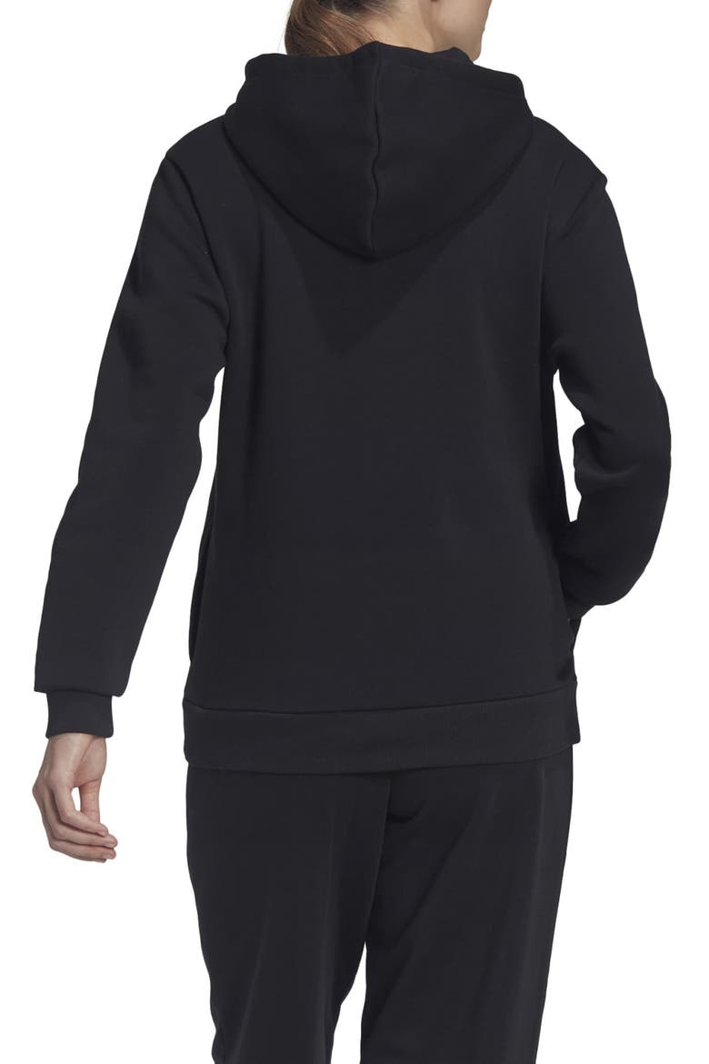 Essentials Fleece Hoodie, Alternate, color, BLACK/ WHITE