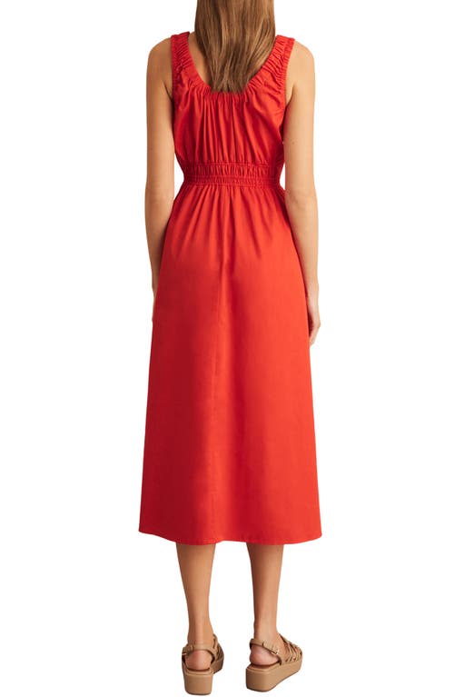 REISS REISS ANOUK SMOCK WAIST COTTON DRESS