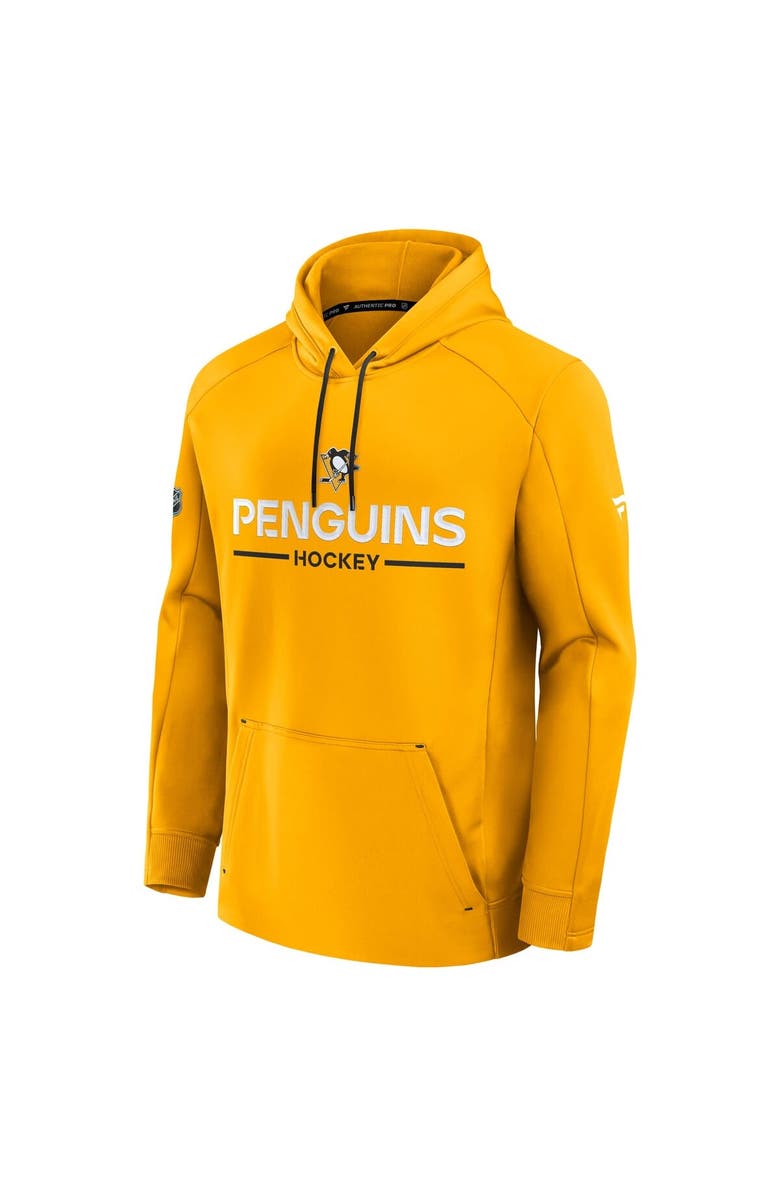FANATICS Men's Fanatics Gold Pittsburgh Penguins Authentic Pro Rink Hoodie, Alternate, color,
