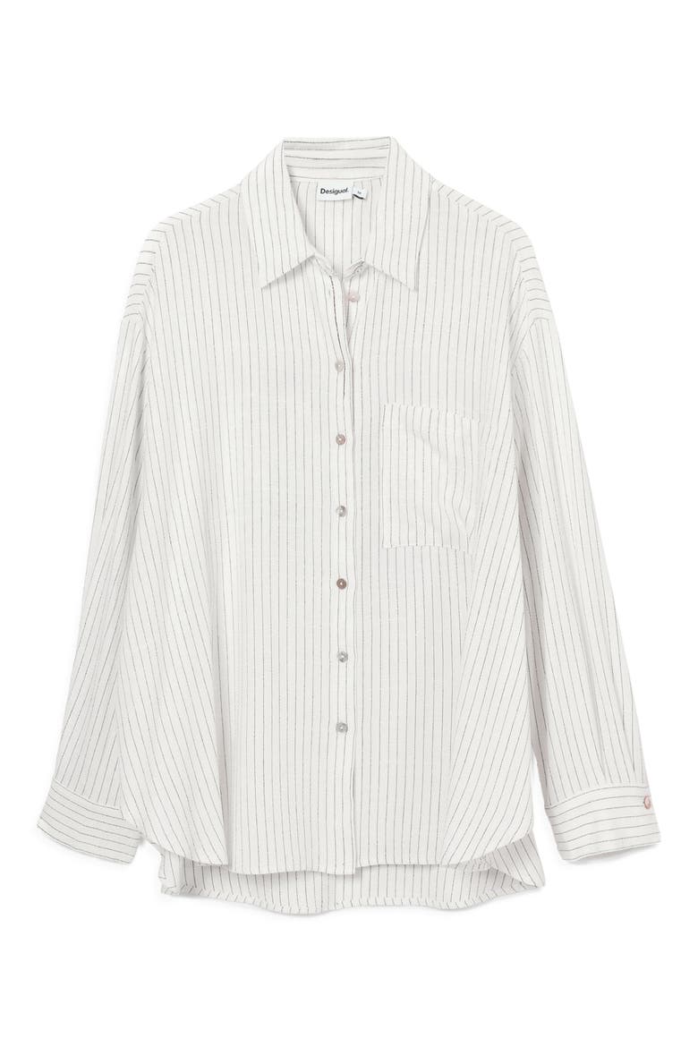 Cam Butterfly Button-Up Shirt, Alternate, color, WHITE