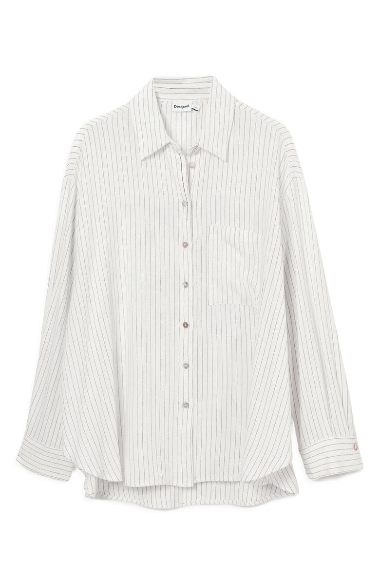 Desigual Cam Butterfly Button-Up Shirt, Alternate, color, 