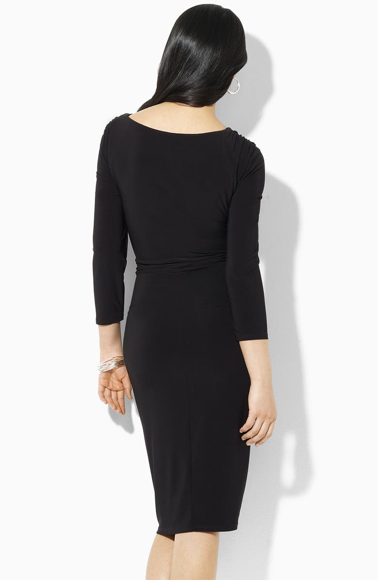 Lauren Ralph Lauren Lauren by Ralph Lauren Shirred Jersey Dress, Alternate, color,