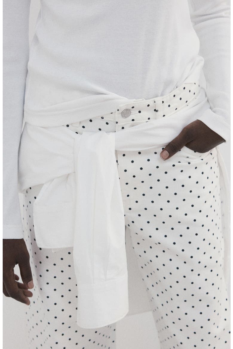 Dot Balloon Jeans, Alternate, color, WHITE