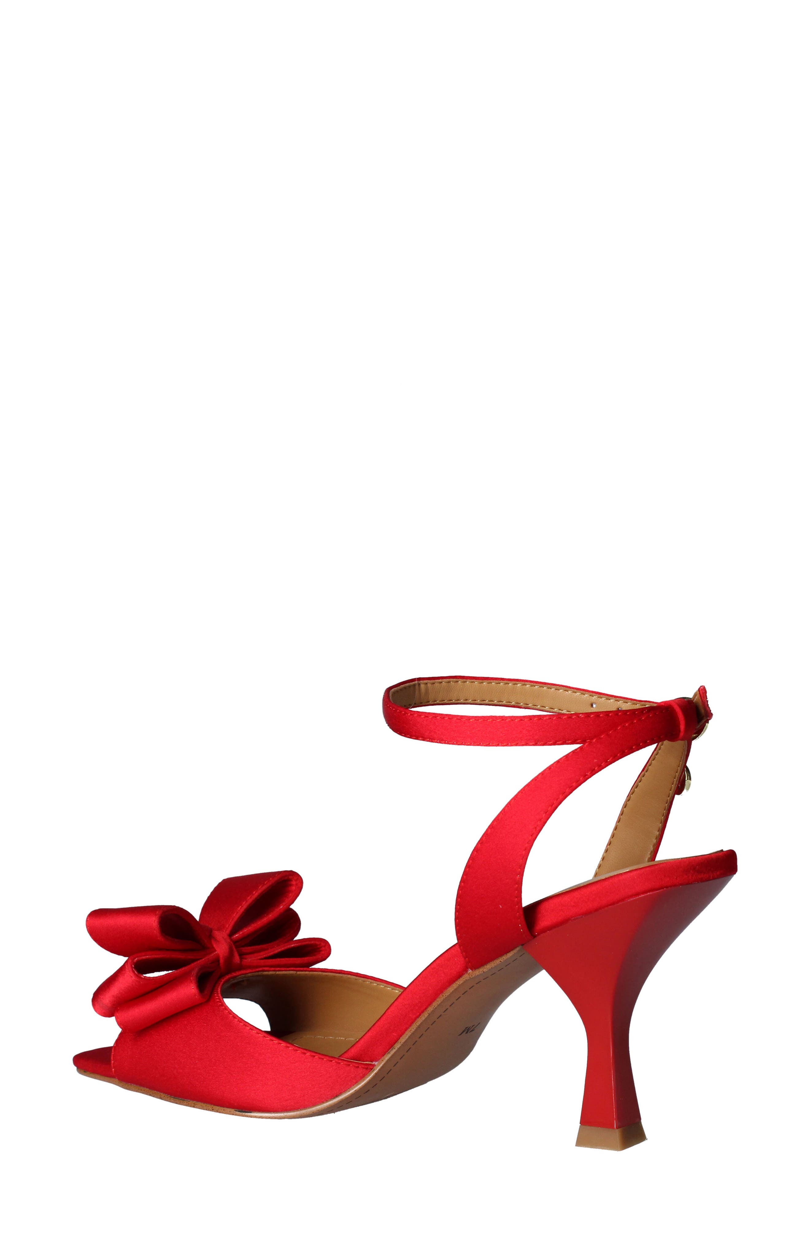 Nishia Ankle Strap Sandal, Alternate, color, RED