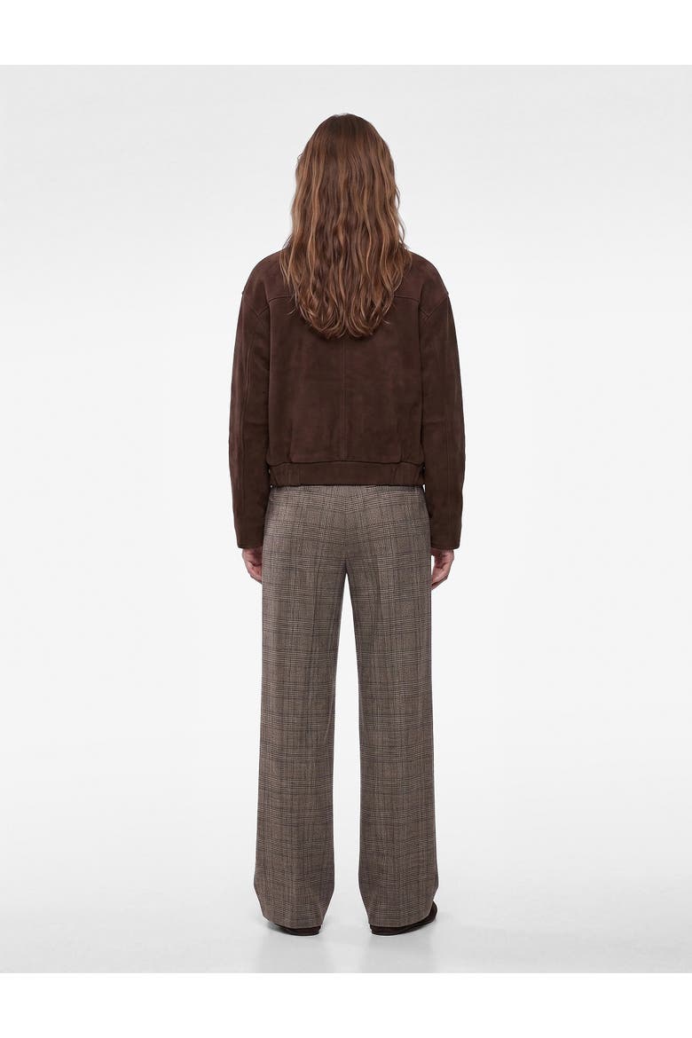 Mid Rise Plaid Trousers With Belt, Alternate, color, BROWN CHECK