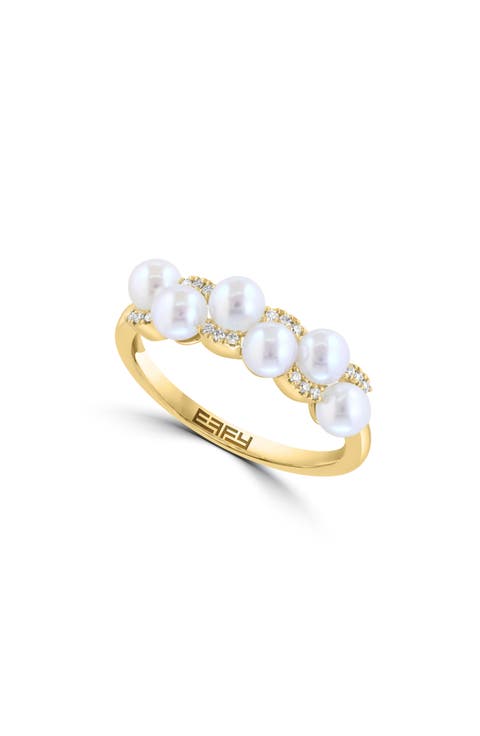 Diamond & Freshwater Pearl Ring
