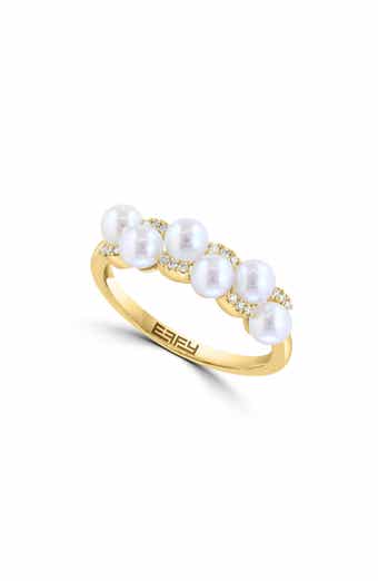 Diamond & Freshwater Pearl Ring