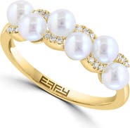 EFFY Diamond & Freshwater Pearl Ring