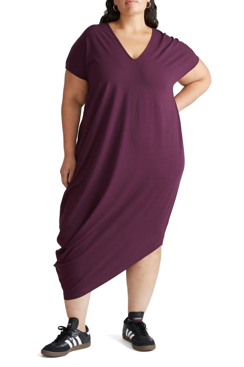 Geneva Asymmetric T-Shirt Dress, Main, color, AA