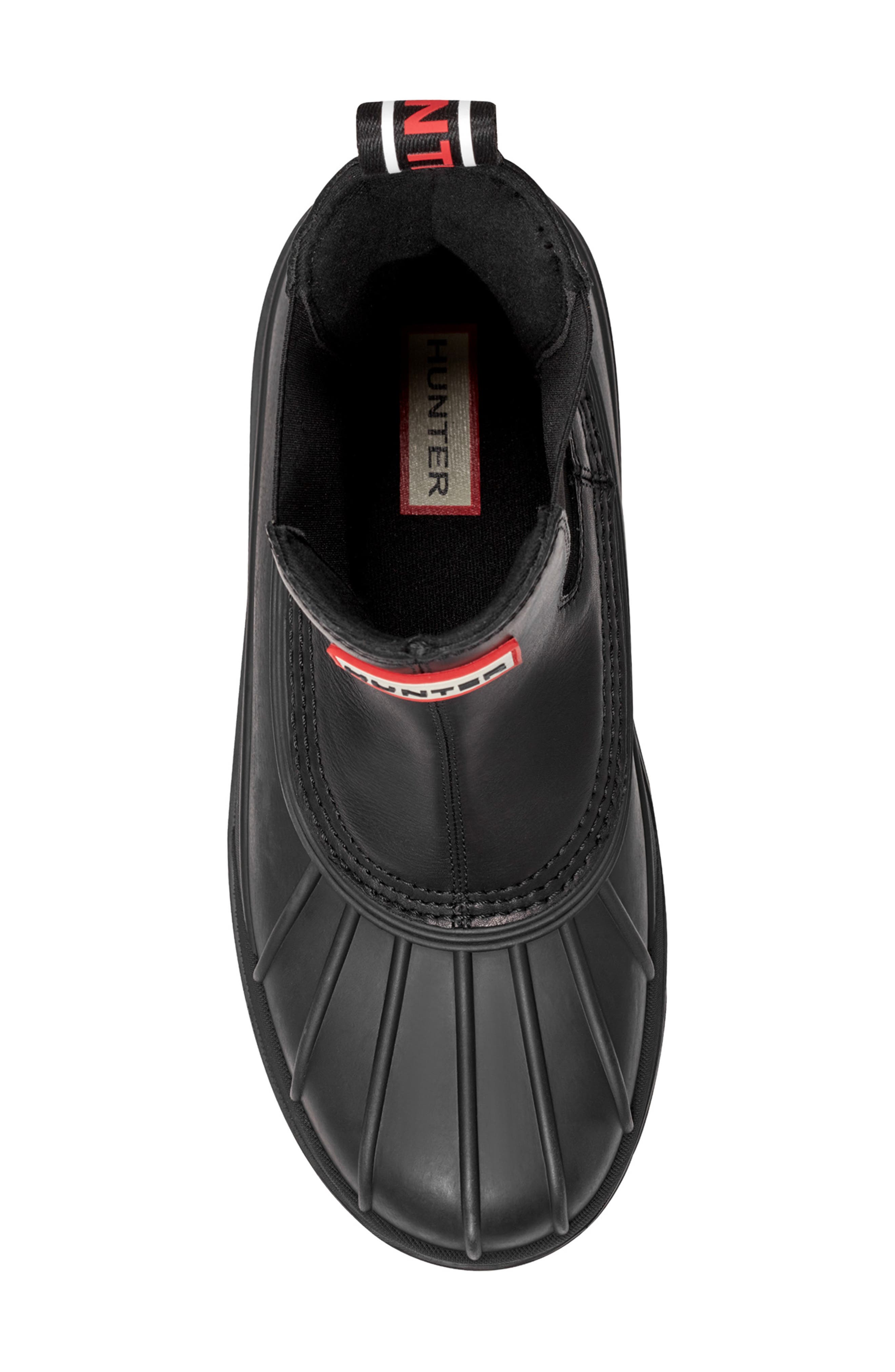 Hunter Sutton Waterproof Duck Boot, Alternate, color, Black/ / Black