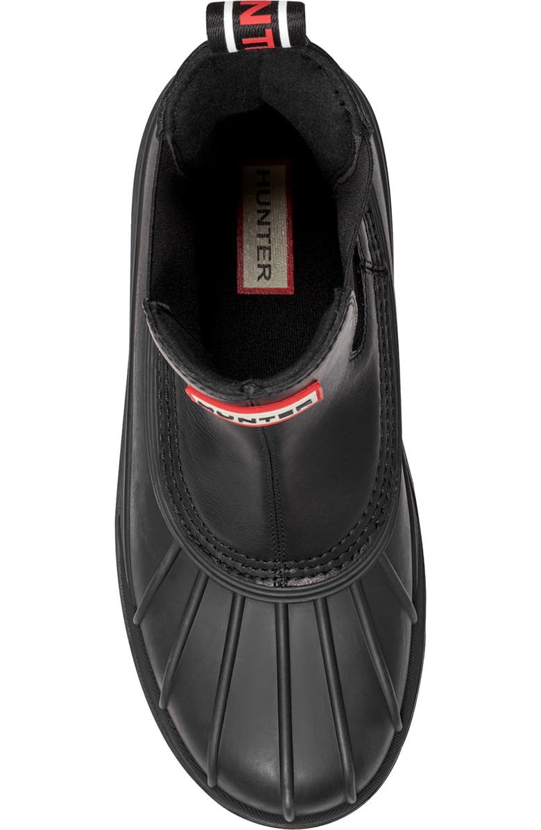 Hunter Sutton Waterproof Duck Boot, Alternate, color, Black/ / Black