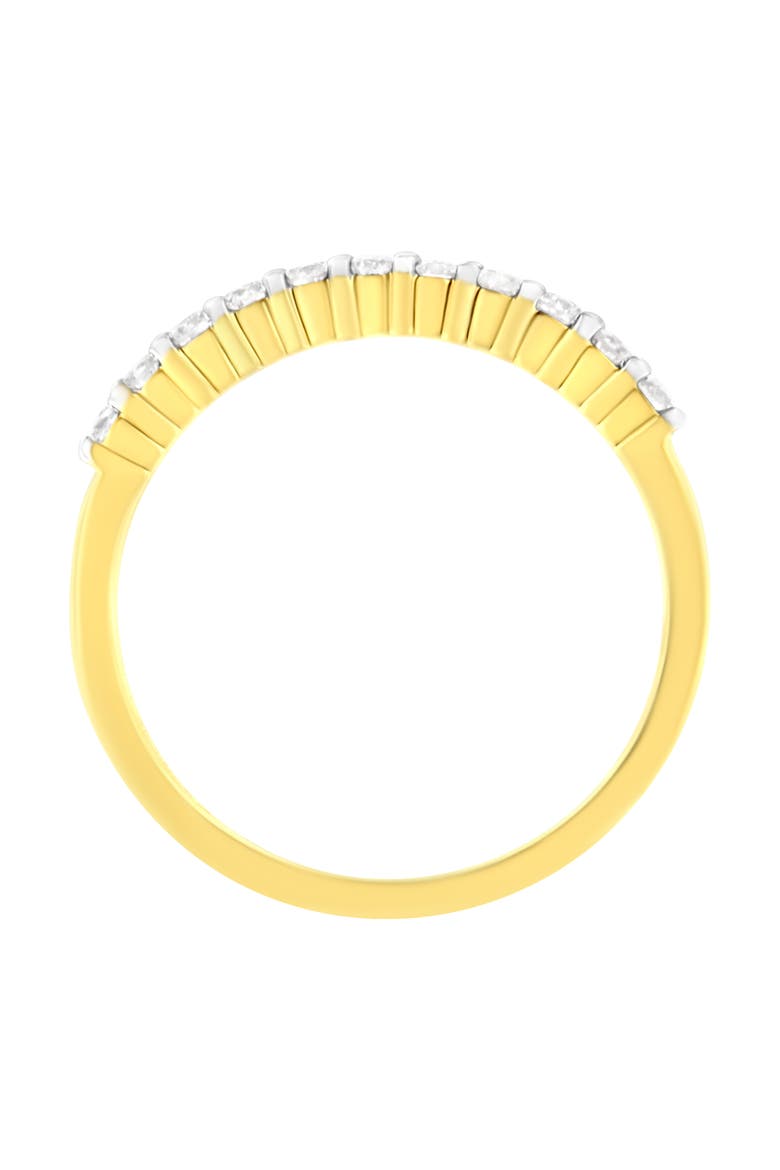 IGI Certified 1/4 Cttw Diamond 10K Gold Fluted Band Style Ring, Alternate, color, Yellow Gold