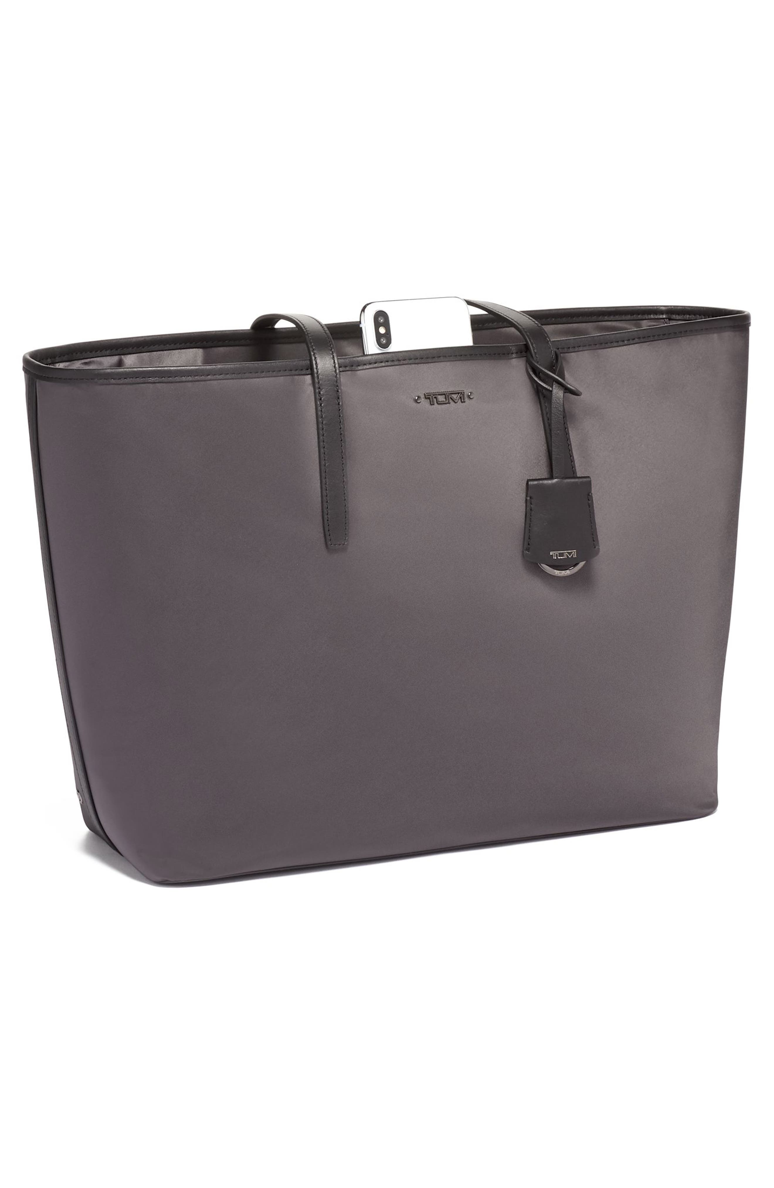 Voyageur Everyday Nylon Tote, Alternate, color, IRON/ BLACK