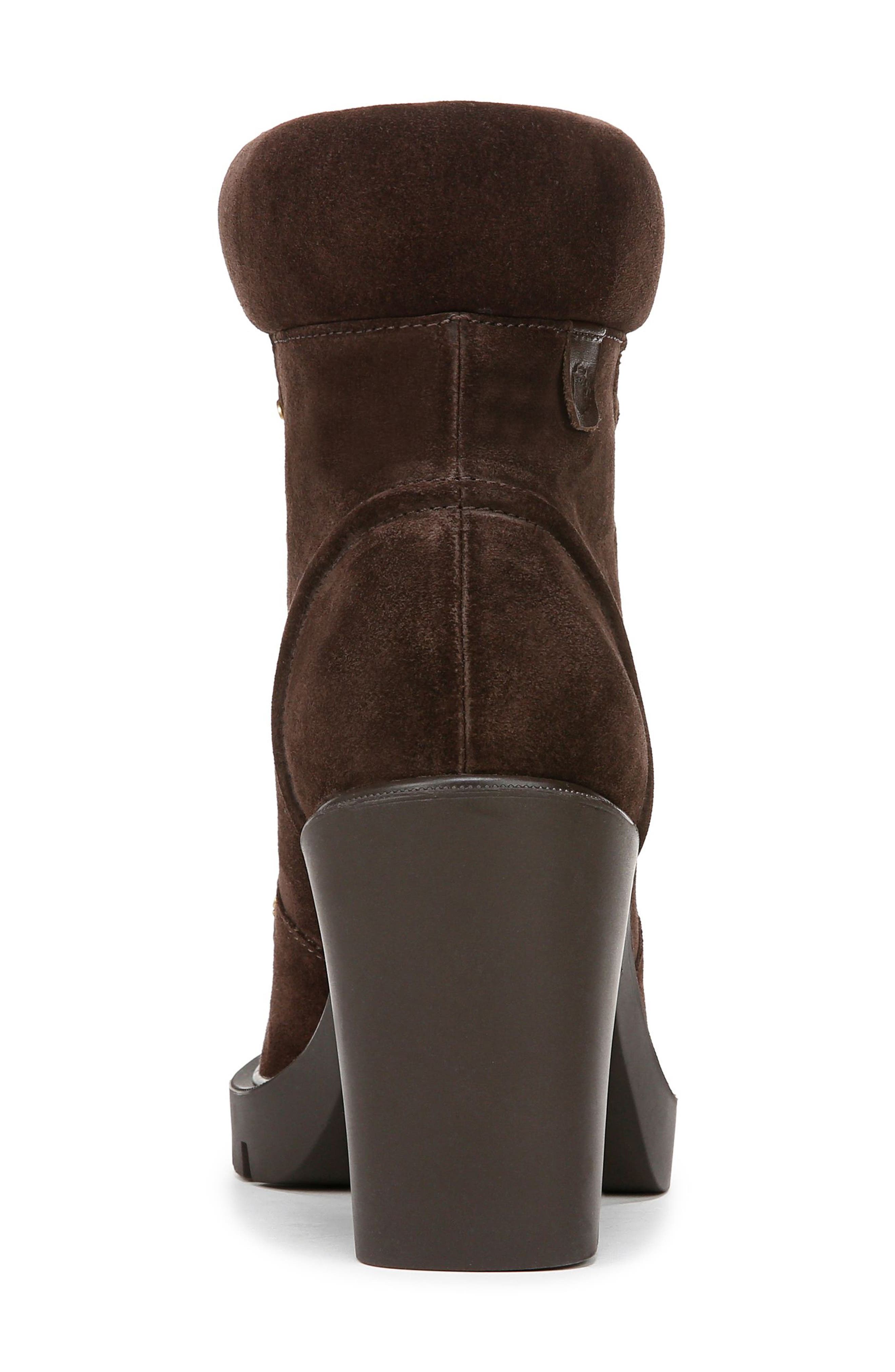 Veronica Beard Reece 2 Faux Fur Platform Bootie, Alternate, color, Espresso