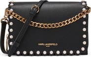 KARL LAGERFELD PARIS Lourdes Leather Crossbody