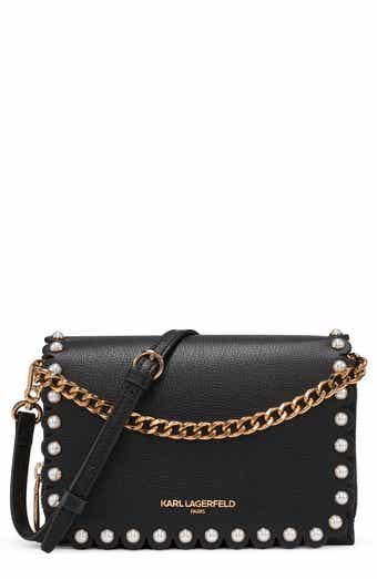 KARL LAGERFELD PARIS Lourdes Leather Crossbody