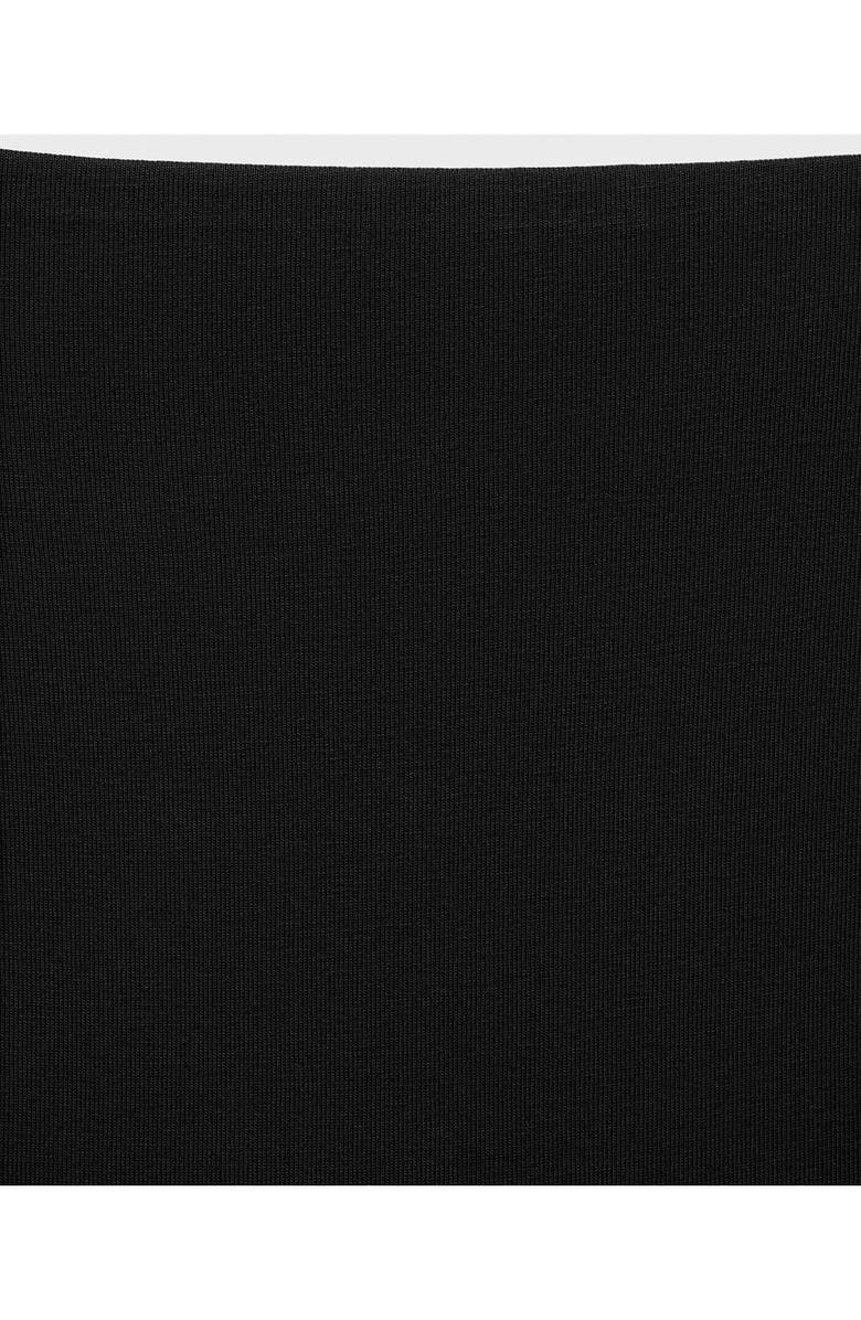 MANGO Over the Bump Raw Hem Crop Flare Maternity Jeans, Alternate, color, Black Denim